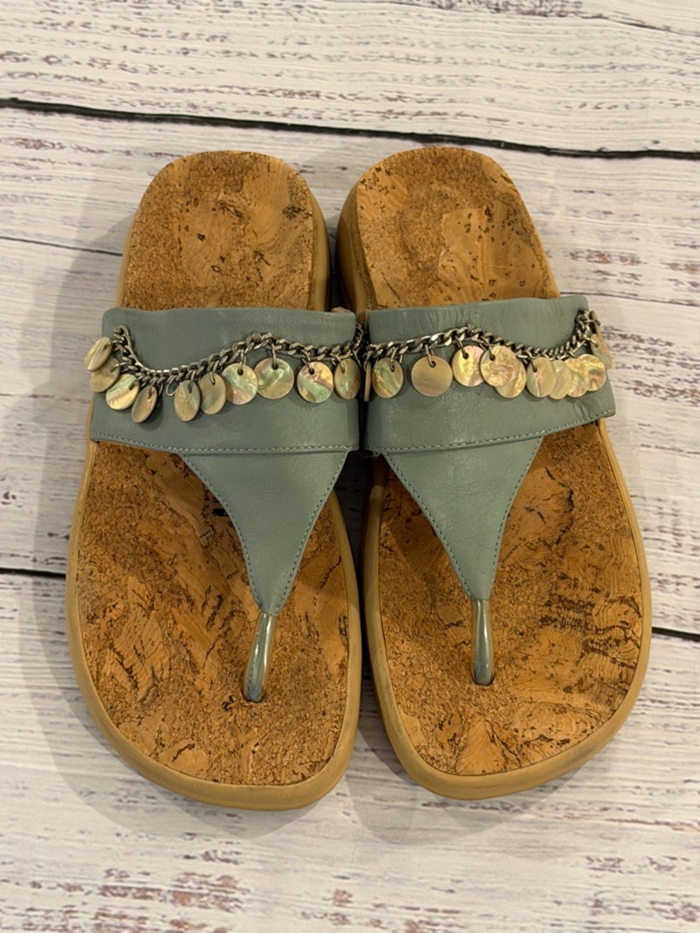 Birkenstock Tatami Sandals Women’s 40, US 9-9.5 Gray Flip Flops Cork Footbed